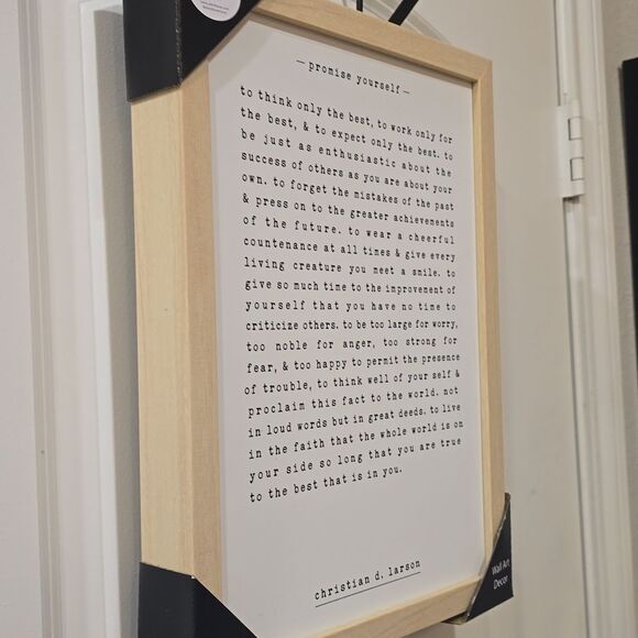 Petal Lane, Promise Yourself, By Christian D Larson Inspirational Wall Decor - Picture 3 of 5